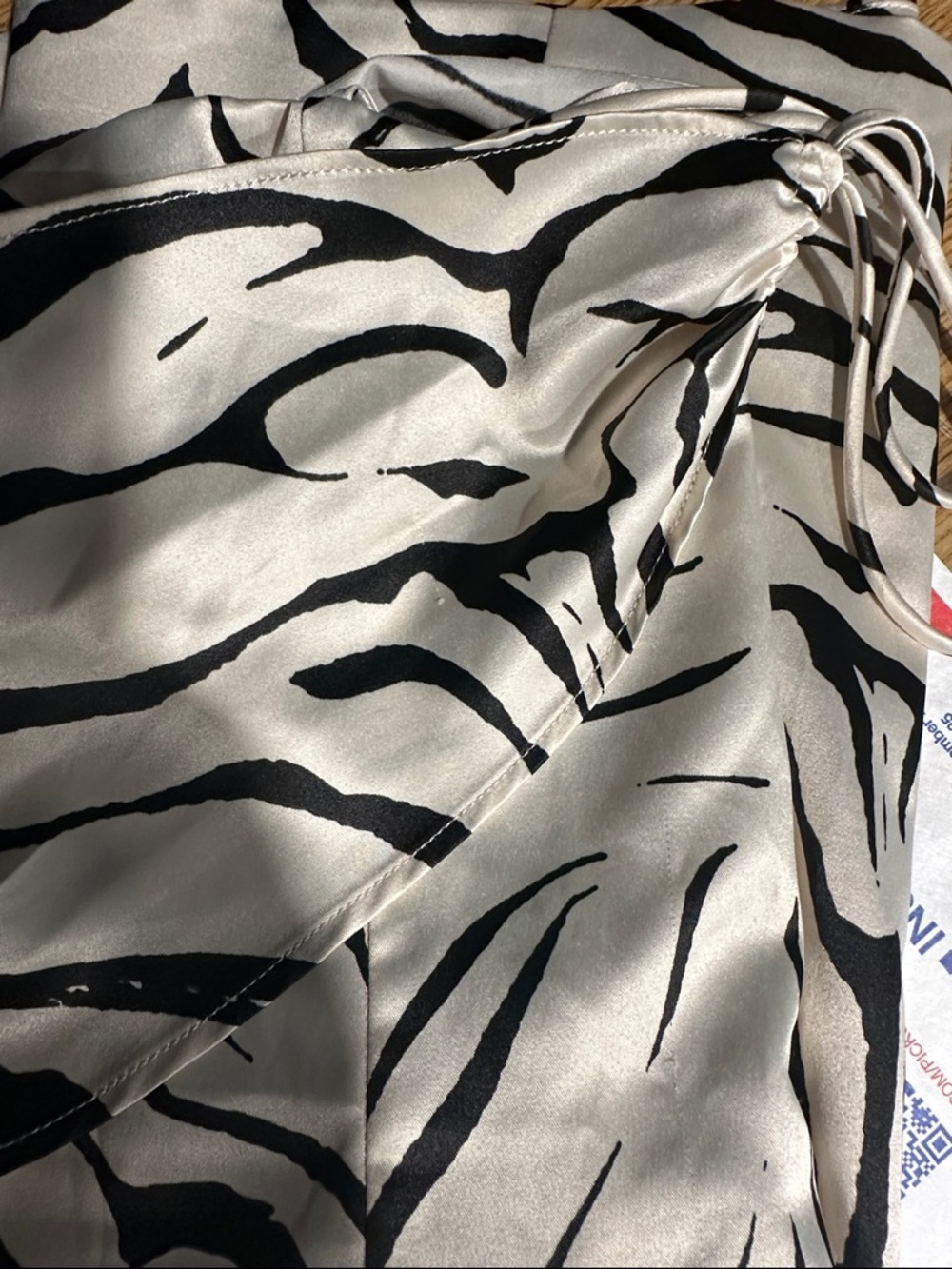Zara Black & White Zebra Print Spaghetti Strap Mini Dress - Picture 13 of 14